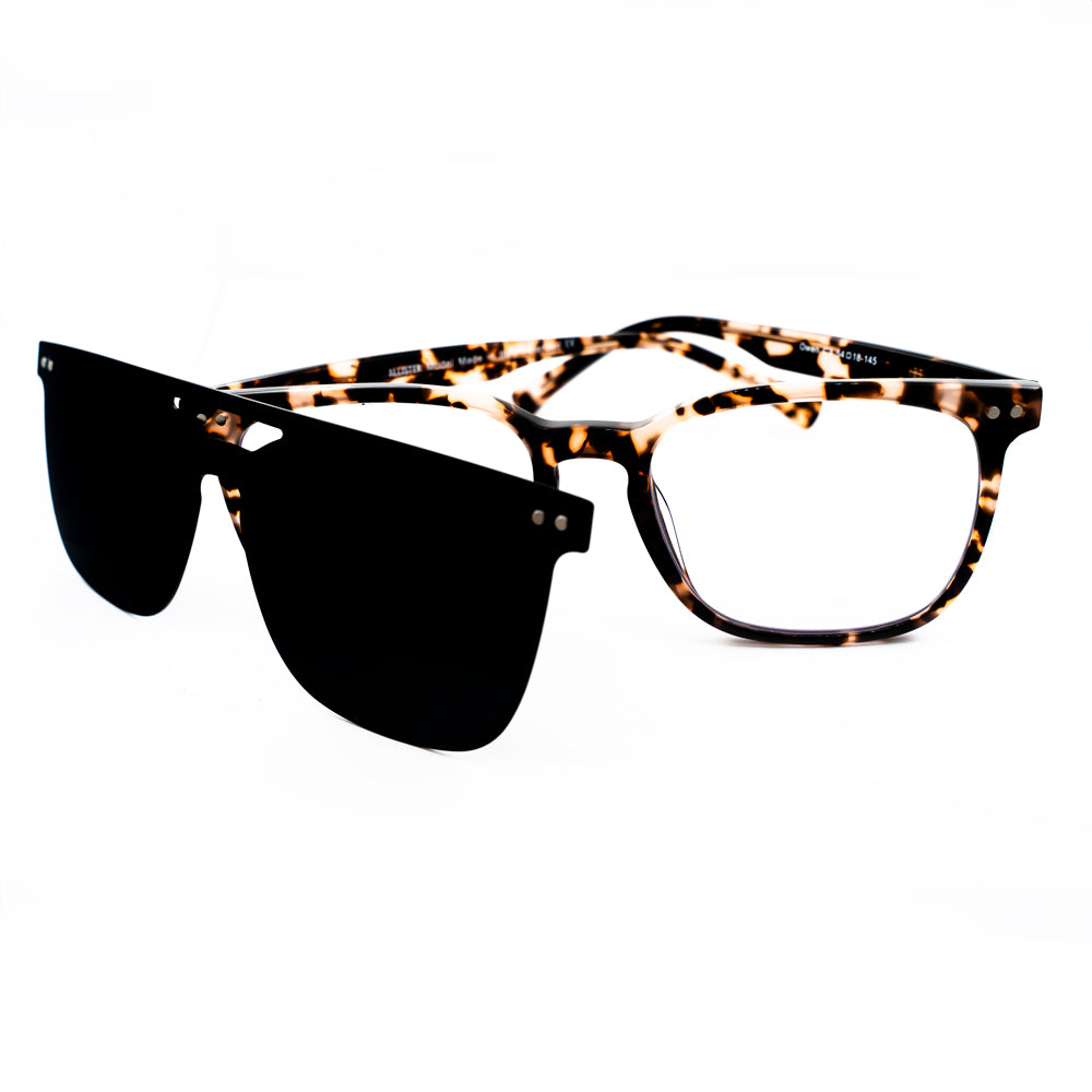 ANTEOJO ÓPTICO, MOD:OWEN-Tort. Light Brown,Clip On,Anti Blue Light