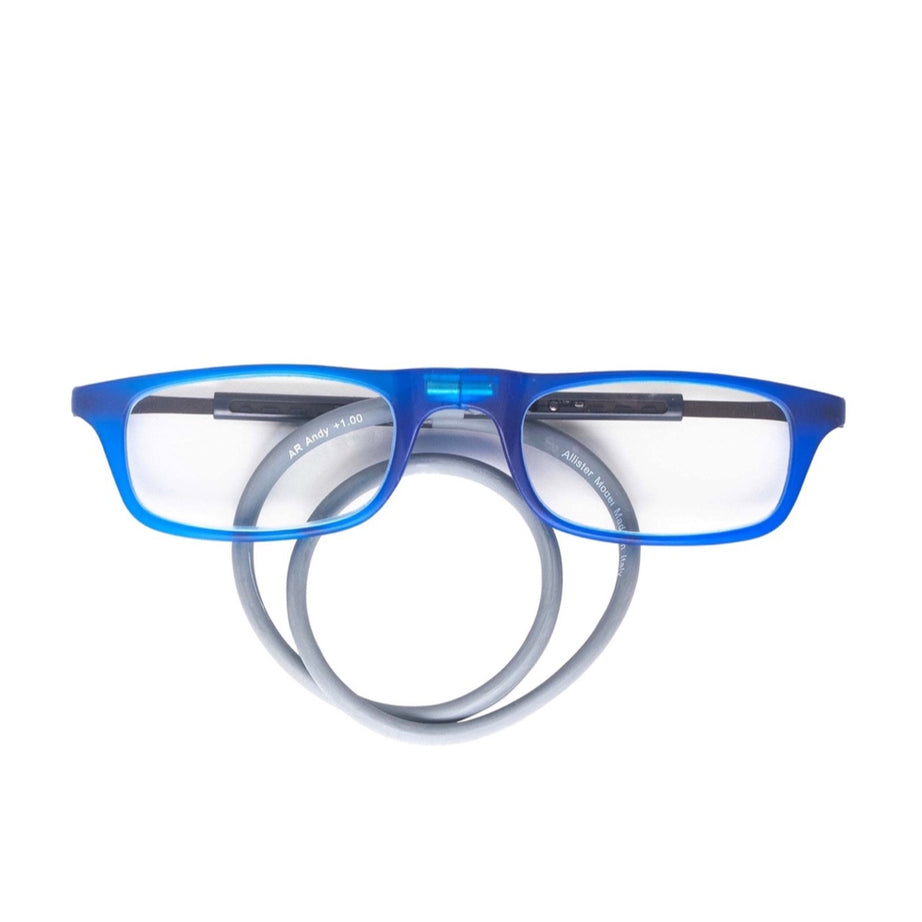 ANTEOJOS  DE LECTURA MAGNÉTICOS, MOD: ANDY-BLUE.Lentes orgánicos, UV Protección.
