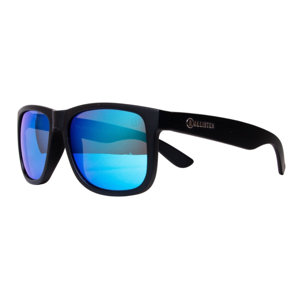 ANTEOJO DE SOL,ALIEN-Negro con Lentes Azules Espejados, Polarizados, UV.