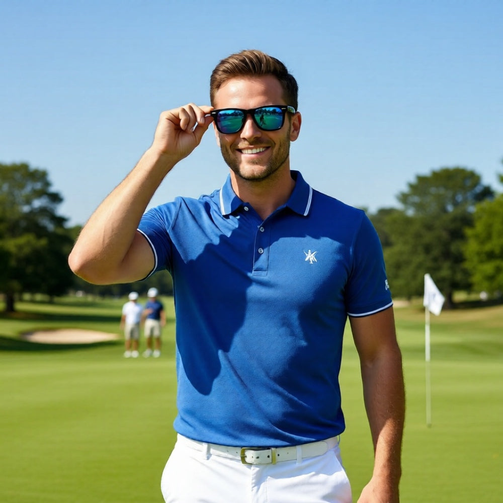 ANTEOJO DE SOL , CHARLIE-Negro con lentes Azul Espejados