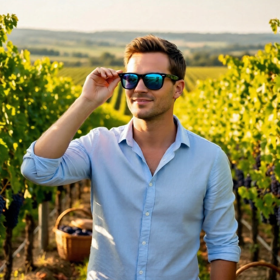 ANTEOJO DE SOL , CHARLIE-Negro con lentes Azul Espejados