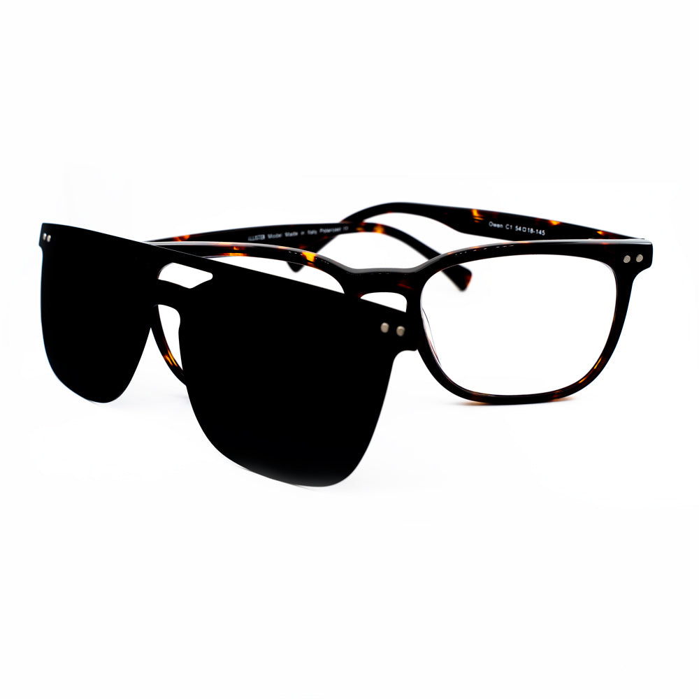 ANTEOJO ÓPTICO, MOD:OWEN-Tort. Brown, Clip On, Anti Blue Light