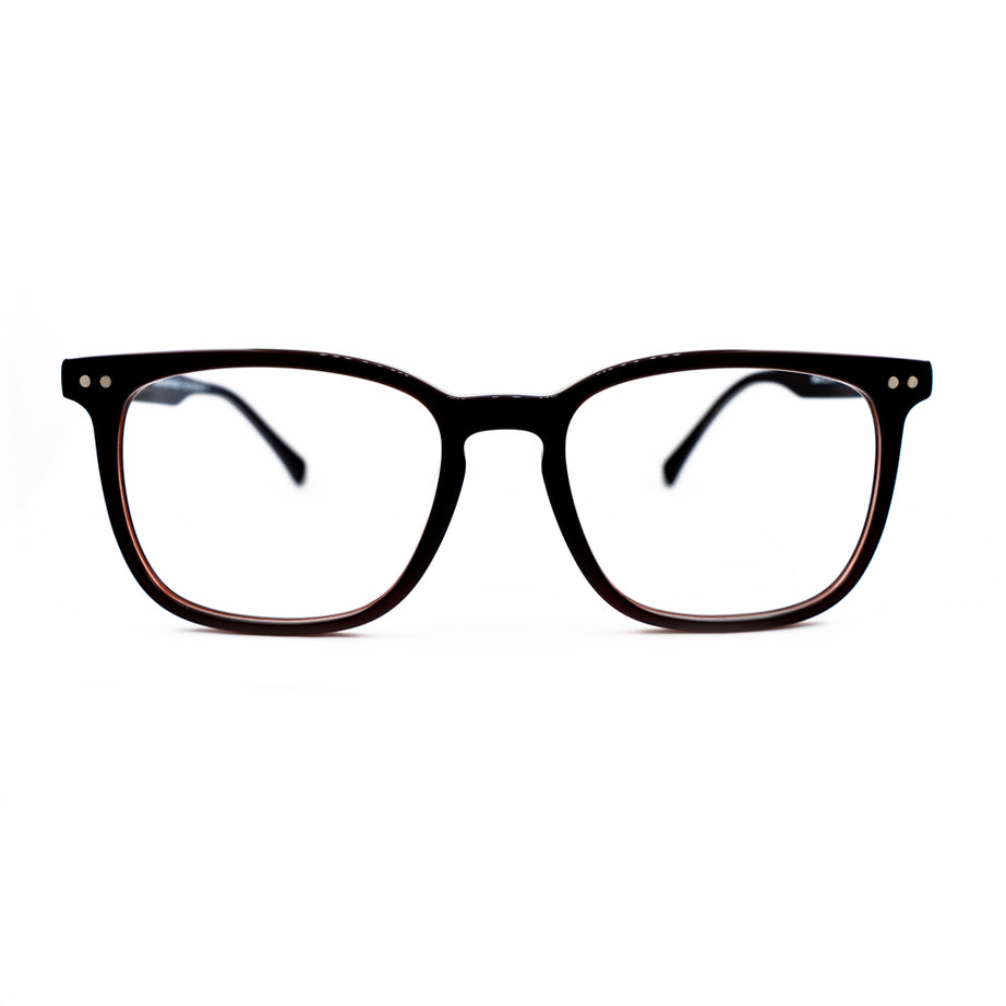 ANTEOJO ÓPTICO, MOD:OWEN-Dark Brown,  Clip On, Anti Blue Light