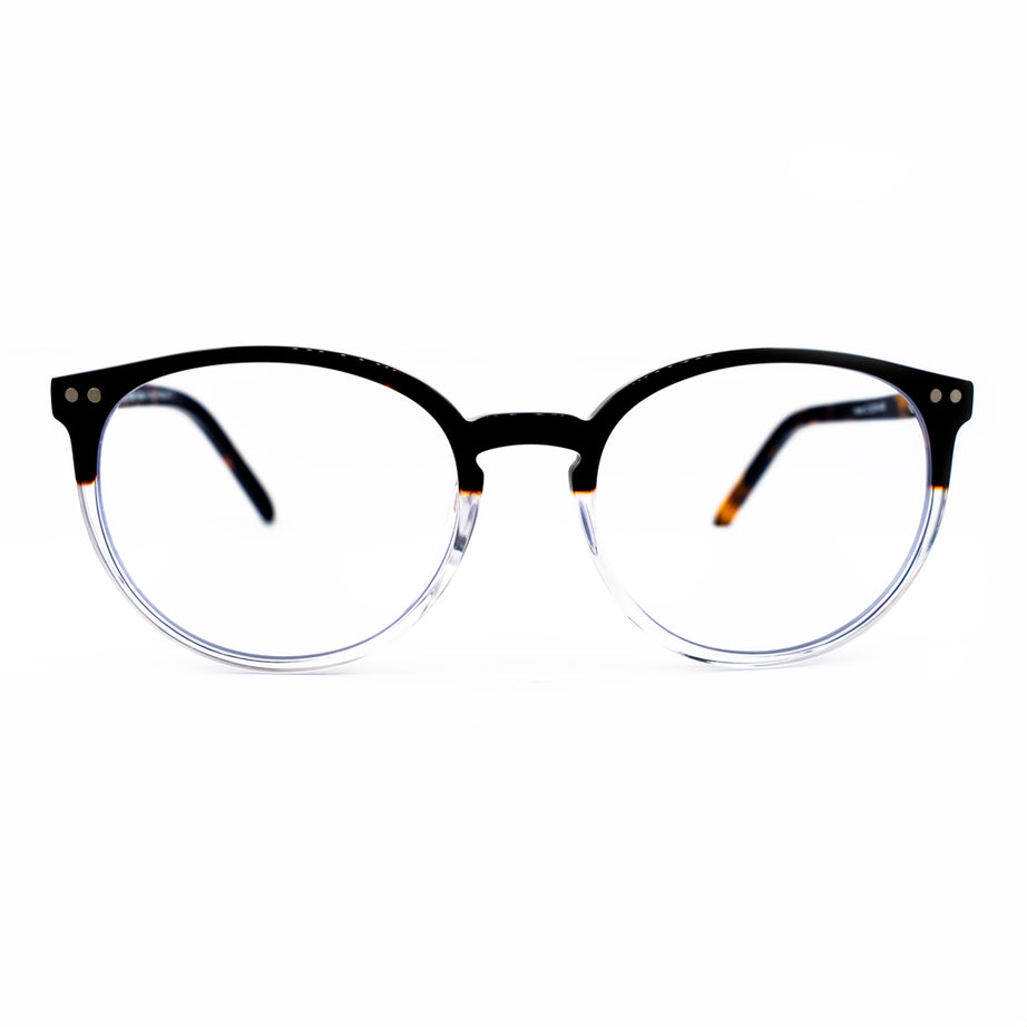 ANTEOJO ÓPTICO, MOD: HUNTER- Dark Brown -Clear,Anti Blue Light .