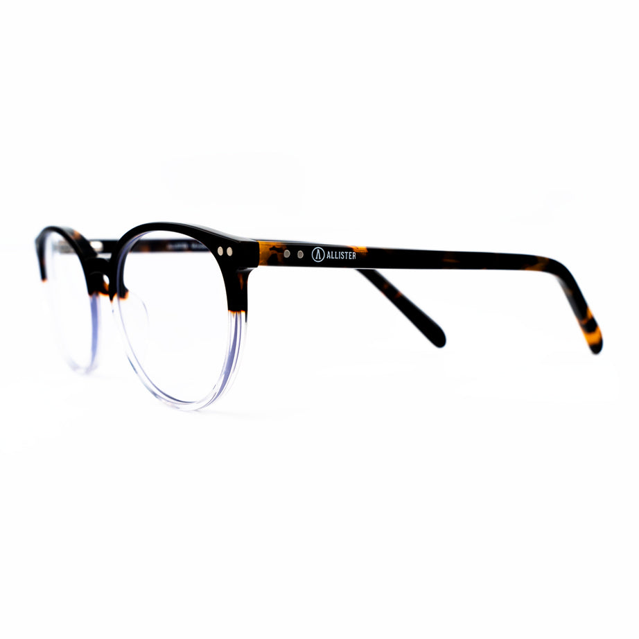 ANTEOJO ÓPTICO, MOD: HUNTER- Dark Brown -Clear,Anti Blue Light .