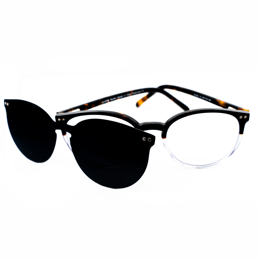 ANTEOJO ÓPTICO, MOD: HUNTER- Dark Brown -Clear,Anti Blue Light .