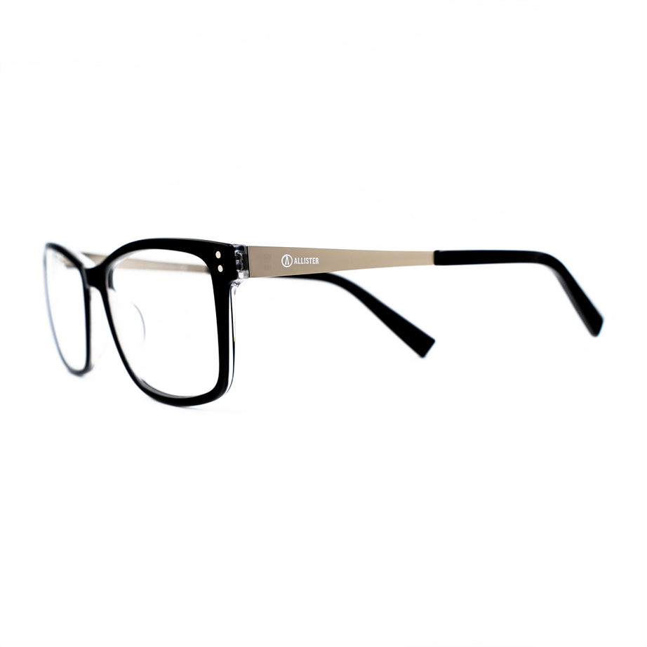ANTEOJO ÓPTICO, MOD: DANTE-Black/Silver, AntI Blue Light