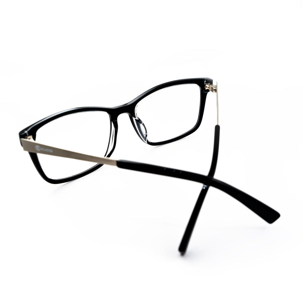ANTEOJO ÓPTICO, MOD: DANTE-Black/Silver, AntI Blue Light