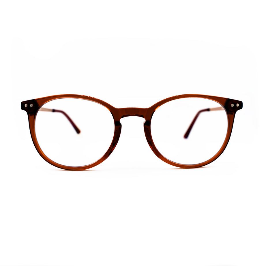 ANTEOJO ÓPTICO, MOD:MATTEO-Brown Clear.Anti Blue Light.