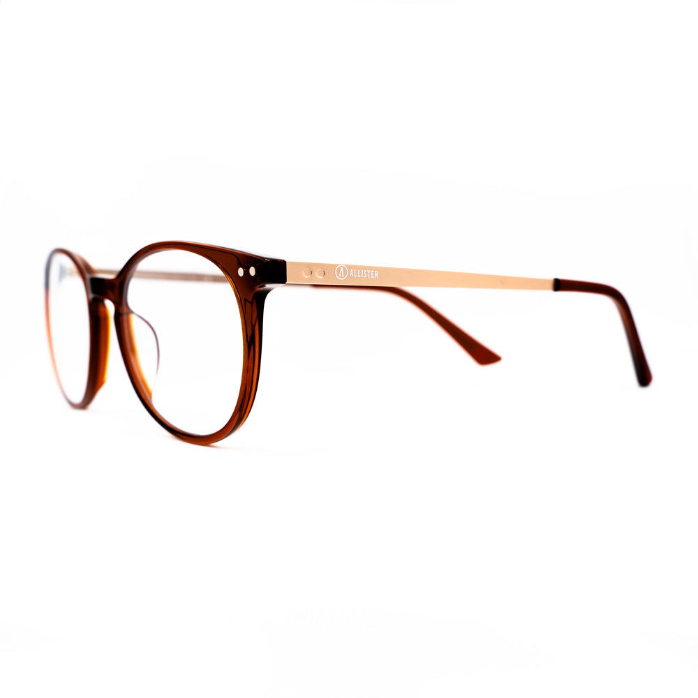 ANTEOJO ÓPTICO, MOD:MATTEO-Brown Clear.Anti Blue Light.
