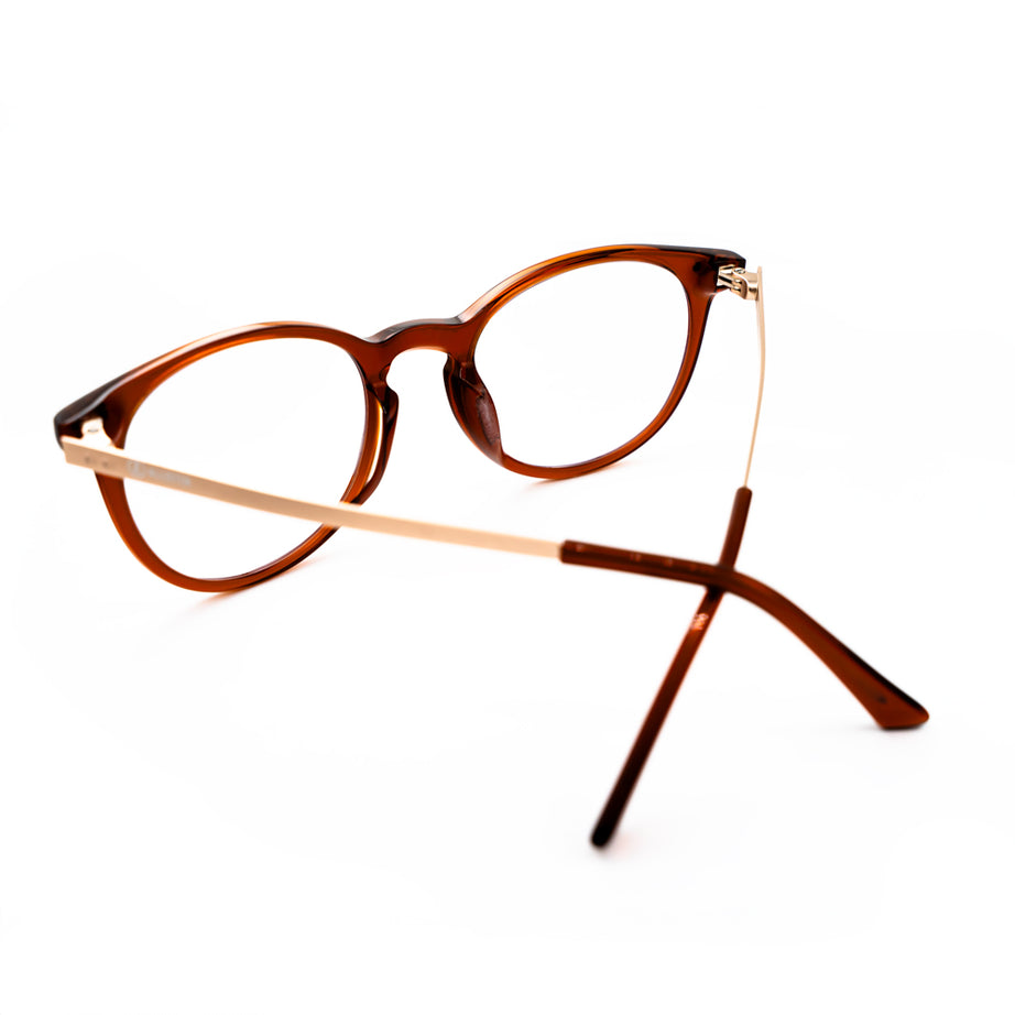 ANTEOJO ÓPTICO, MOD:MATTEO-Brown Clear.Anti Blue Light.