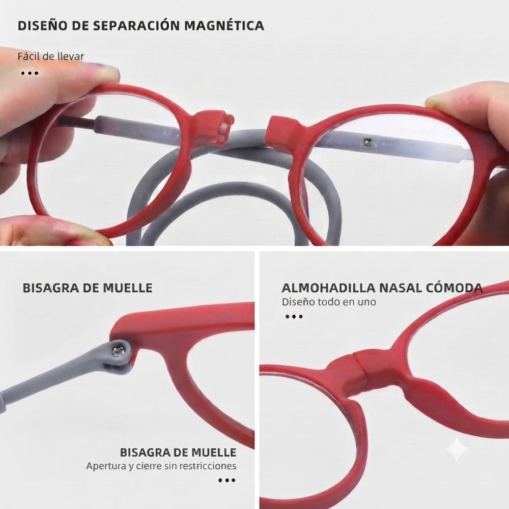 ANTEOJOS  DE LECTURA MAGNÉTICOS, JIMMY-BLACK, Lentes Orgánicos , UV Protección
