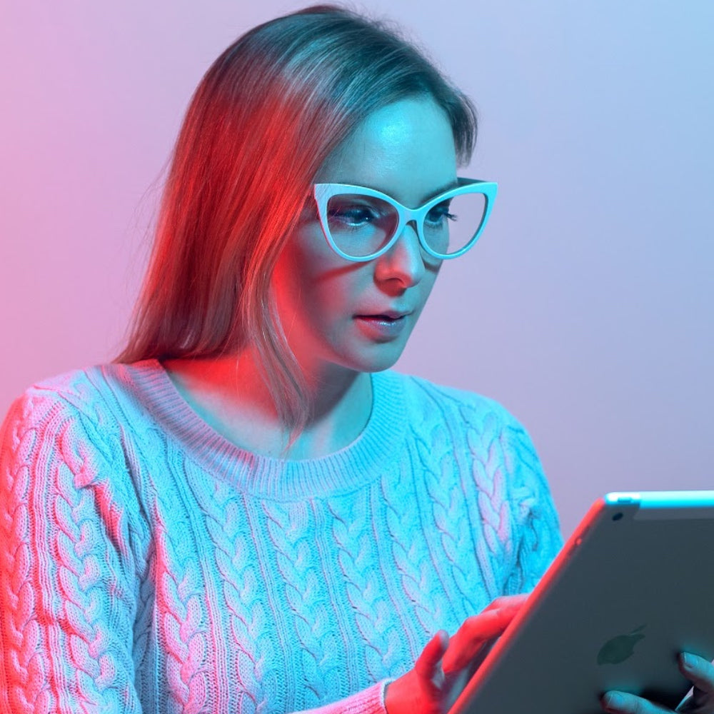 ANTEOJO ÓPTICO,  GIGI-Light Pink, Filtro Azul