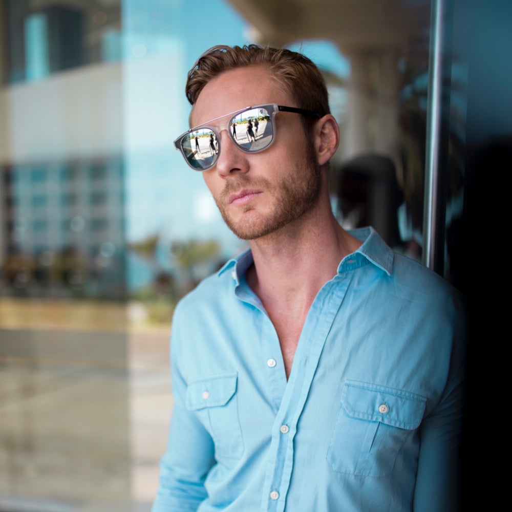 ANTEOJO DE SOL, FLY HIGH-Negro/ Gris Espejado