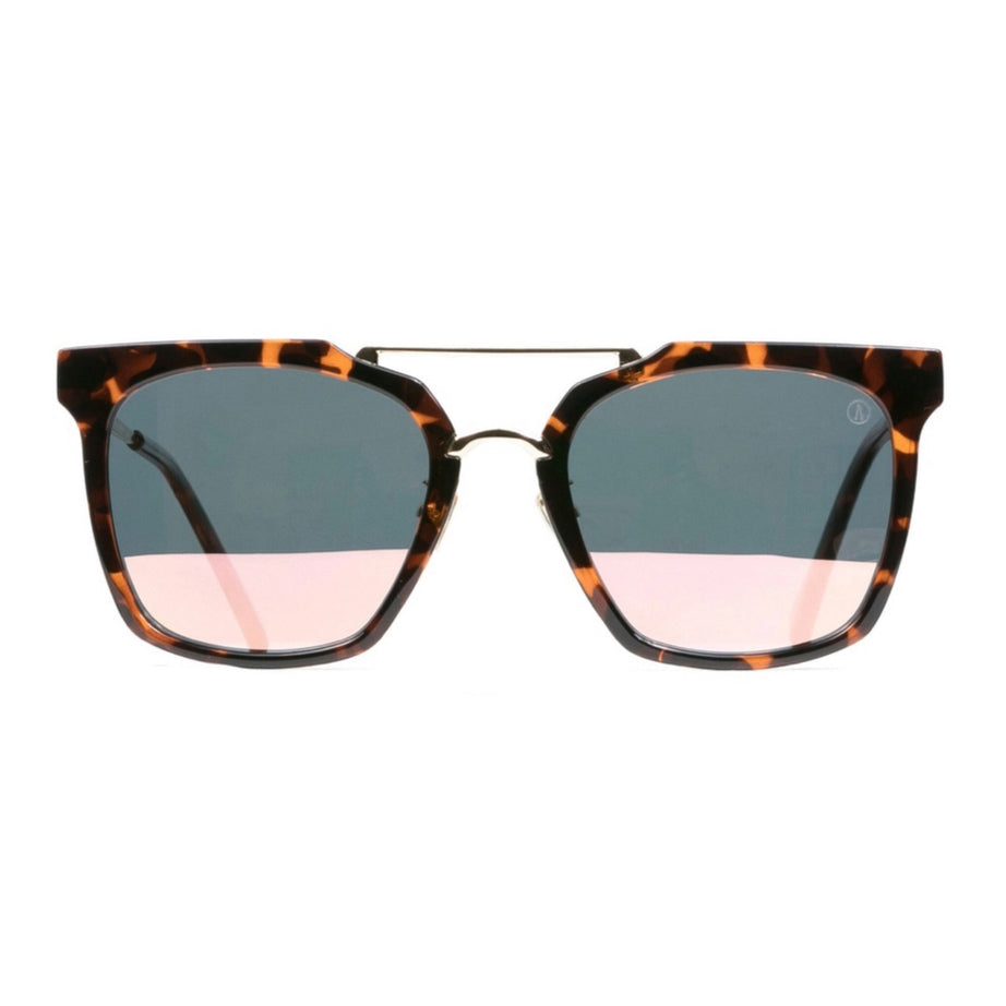 ANTEOJO DE SOL, WILD ONE-Jaspeado Marrón. Rosado espejado, Polarizado