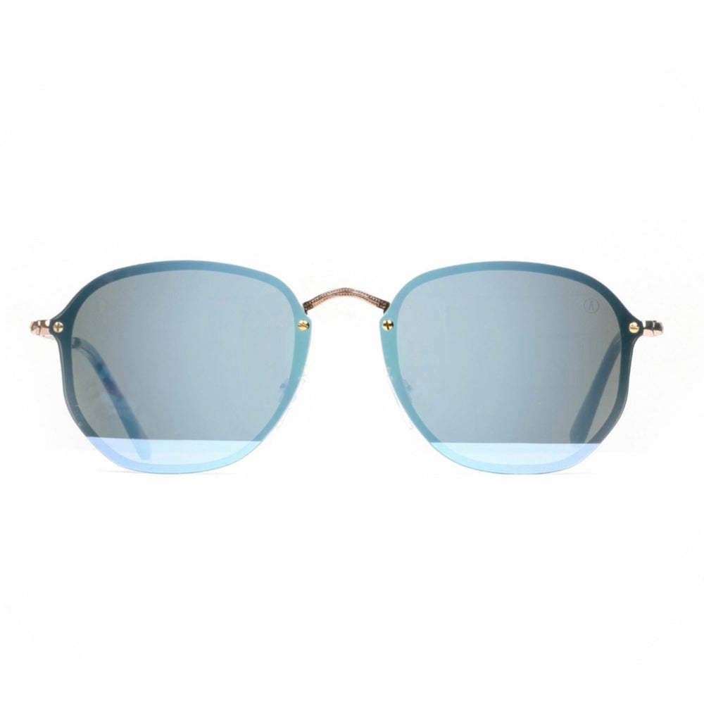 ANTEOJOS DE SOL, RYDER, Dorado/ Celeste Espejados