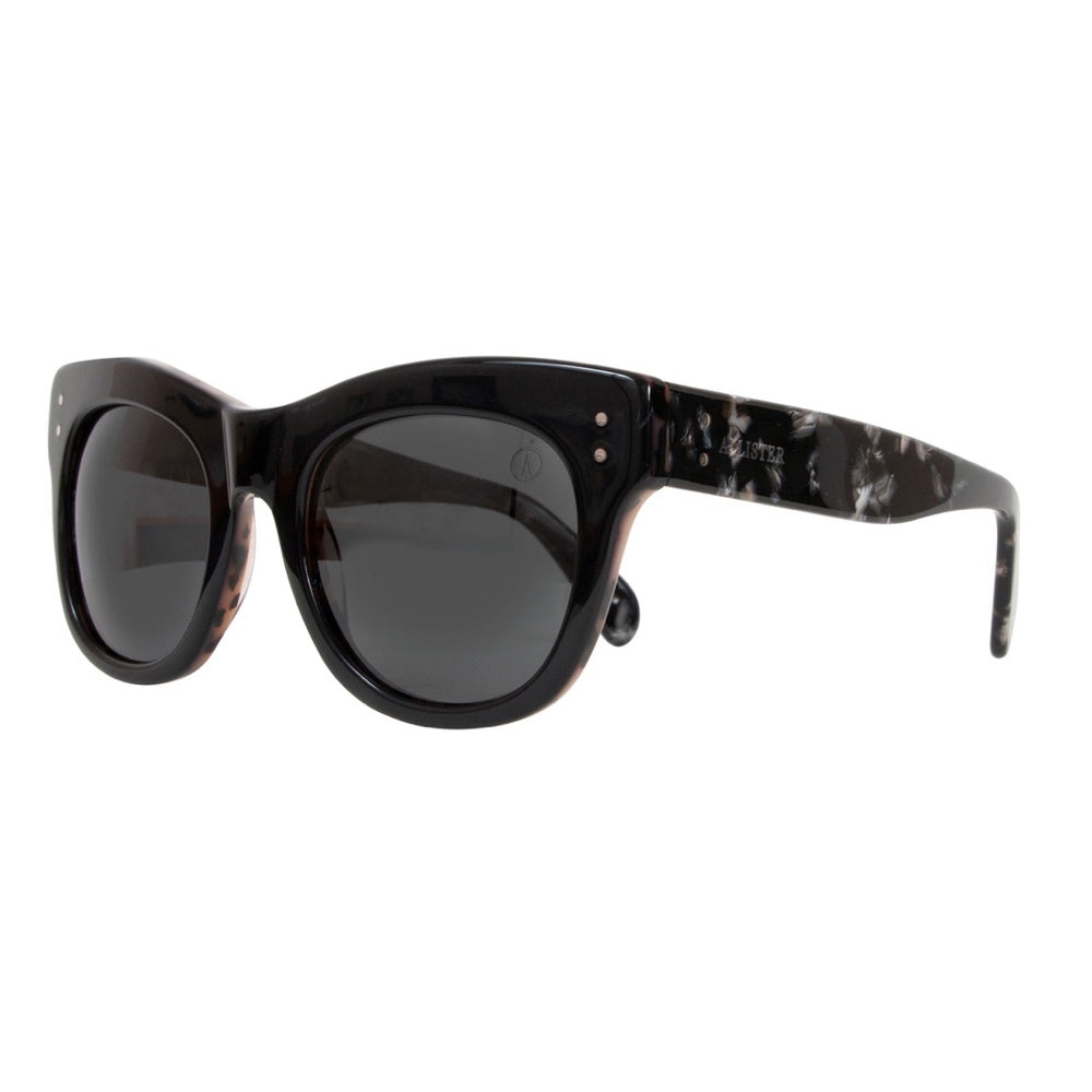 ANTEOJOS DE SOL , BONNIE-Negro/Jaspeado Gris, Polarizados, UV.